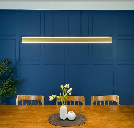LED 베이서스 펜던트 40W 4000K OSRAM LED일체형 주백색 인포조명 까페 인테리어 모던 스타일 라인 일자 조명 식탁등 주방등 KS 화이트 골드 오스람 LED사용 업다운