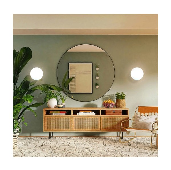 밀크볼 1등 직부 벽등 인테리어 벽조명 보름달 무드등 카페조명 갤러리 펜션 호텔 감성 유리볼 밀크 스톤 유리 BR 원형 유리볼 벽등 직부등